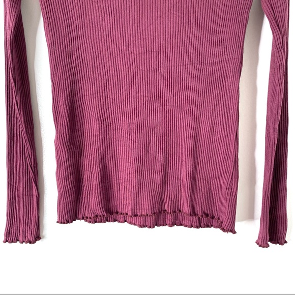 twik Ribbed Babydoll Long Sleeve Top - Picture 6 of 8